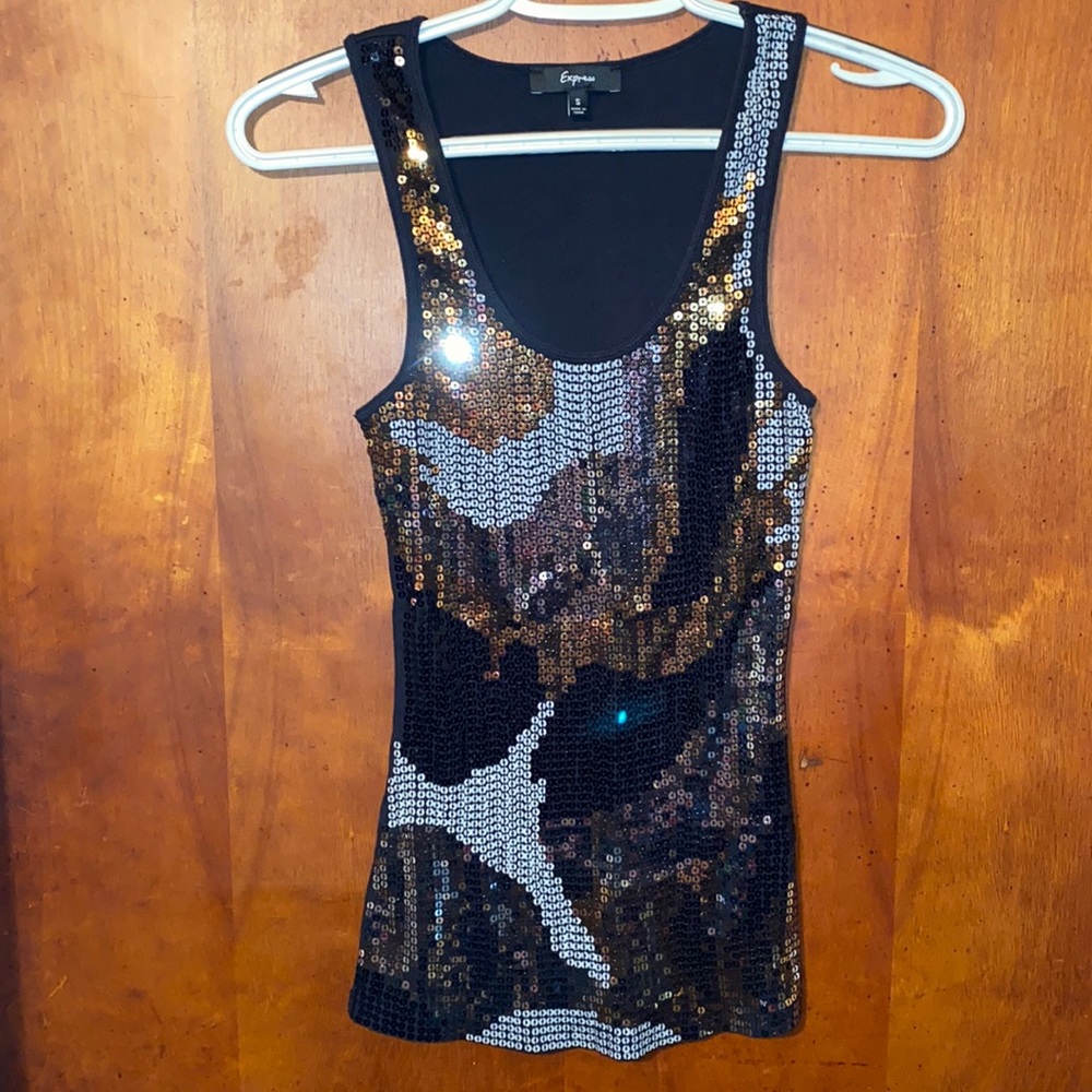 Express tank with sequins
